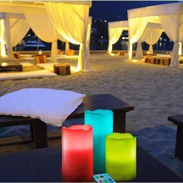 Color Changing Led Candle Set With Remote Control - No Flames, No Fumes No Waxy Mess!